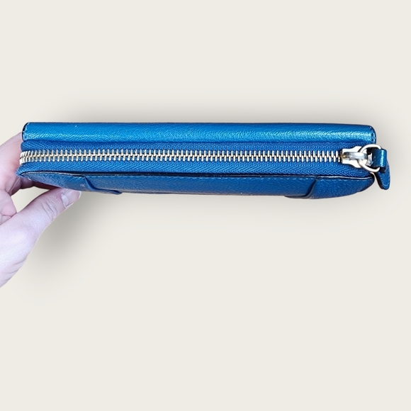 CHLOÉ Elsie Blue Leather Continental Long Wallet,  Vintage - Picture 5 of 11